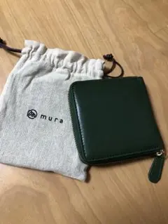 mura 二つ折りラウンドファスナー財布