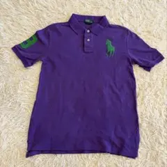 ラルフローレン　ビックポニー　ポロシャツ　y2k パープル　ギャル