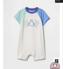 美品　GAPロゴ ショートオール (ベビー)