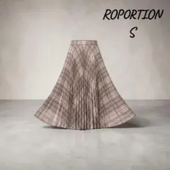 ROPORTION チェック柄 フレアスカート S