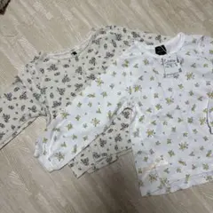 キッズ　花柄長袖カットソー　2枚セット