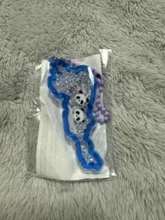 琵琶湖キーホルダー　道の駅草津　パンダ　青