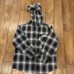 XLARGE チェック柄 フード付きシャツ