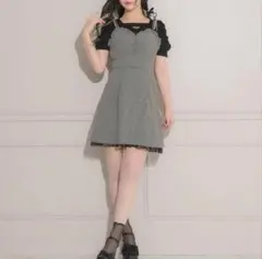 る*り様 pium パールストラップフリルキャミワンピース ギンガム