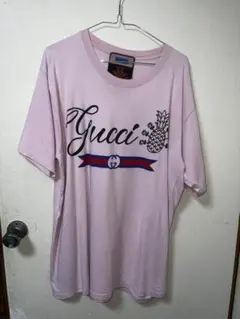 GUCCI ピンク Tシャツ パイナップルデザイン - メルカリ