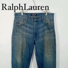 POLO JEANS ラルフローレン ストレートデニム 青 34x34 古着のサムネイル