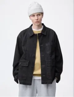 GU Gジャン デニム ワーク ジャケット カバーオール