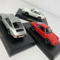 絶版人気　京商　ポルシェ 911 3色セット1/64 カード付　美品