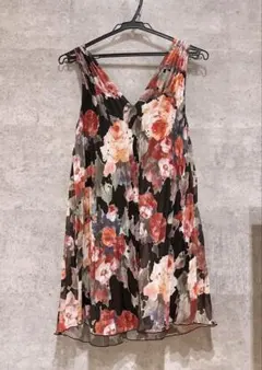 リエンダ　ミニワンピース　花柄　プリーツ