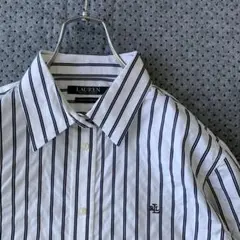 RALPH LAUREN｜現行タグ モカベージュ ポニー刺繍 リネンシャツ XS 