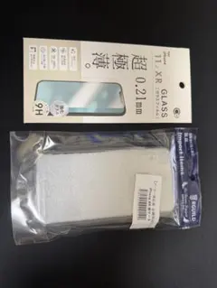 iPhone 11/XR 強化ガラス 0.21mm 9H、クリアソフトケース