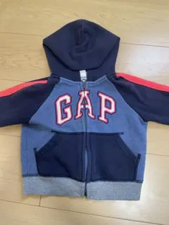 GAP フード付きジップアップパーカー 12-18 months