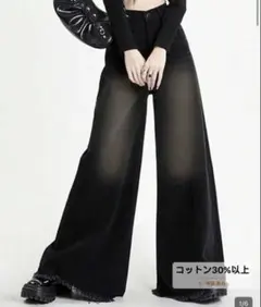SHEIN デニムパンツ ブラック ビンテージ