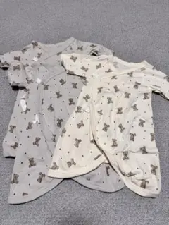 クマ柄新生児肌着4枚セット50-60