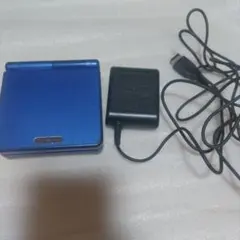 GBA SP 本体 ブルー アダプター付き 訳あり 起動確認済
