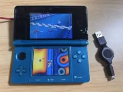 ニンテンドー3DS 本体 アクアブルー 充電ケーブル付き
