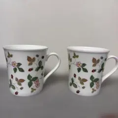 WEDGWOOD 【ウェッジウッド】ワイルドストロベリー マグカップ　2個セット
