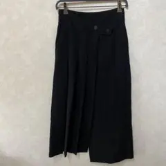 ZARA アシンメトリー スリットロング 足が綺麗に見えるスカート ブラック