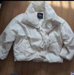 ZARA ホワイト ダウンジャケット Mサイズ
