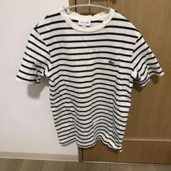 LACOSTE ラコステ ボーダー 半袖 Tシャツ ホワイト ブラックのサムネイル