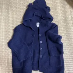 GAP フード付きカーディガン 12-18ヶ月 ネイビー