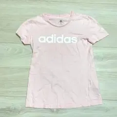 アディダス ロゴ Tシャツ 半袖 ピンク スポーツ トレーニング ヨガ c69のサムネイル