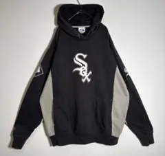 Majestic MLB ホワイトソックス　刺繍ロゴ　裏起毛　パーカー