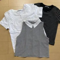 ZARA 夏トップス　セーラーカカラーTシャツ　ボーダートップス　まとめ売りのサムネイル