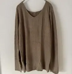 AZUL by moussy ニットセーター　薄手　Ｖネック　M アクリル
