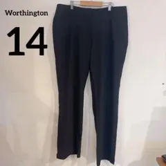 Worthington【14】ストレッチパンツ スラックス 黒 仕事用