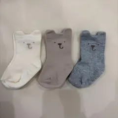 GAP ベビー靴下 くまさん 3足セット