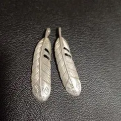 フェザー シルバーネックレストップ（2枚セット）