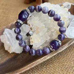 10.ドリームアメジスト＊天然石ブレス15.5cm