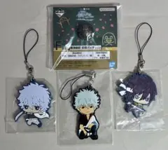 まとめ 銀魂　ラバーストラップ　ラバーマスコット　銀魂高校 校章バッヂ　４点