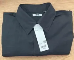 UNIQLO ボクシーシャツ 482497 ブラック L 試着のみ