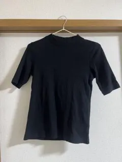 ユニクロ リブハイネックセーター 半袖カットソー