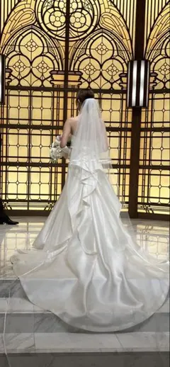 【美品】タカミブライダル　ベール　ロング　ホースヘア ts198jd】ホースヘアーロングベール コーム付き【長さ約80cm