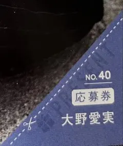大野愛実 直筆 サイン付き チェキ プレゼント応募券 週刊少年マガジン 40号
