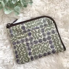 【レア色♪】＊　リバティ　外ポケット付きカード⭐︎マルチポーチ　＊