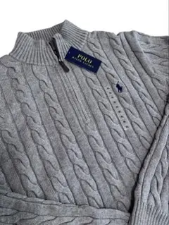新品✨Polo Ralph Lauren クォータージップXL グレー