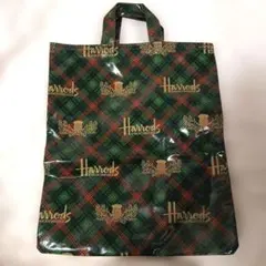 Harrods ハロッズ トートバッグ チェック柄 マチなしのサムネイル