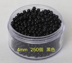 パールビーズ 4mm 250個 黒色