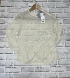 UNIQLO シアークルーネックT (マメクロゴウチ) オフホワイトMサイズ