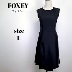 美品】FOXEY NEW YORK ノースリーブワンピース ブラック38 - メルカリ