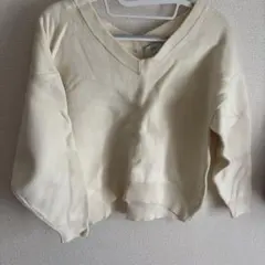 AZULアイボリー Vネック ニットセーター 長袖