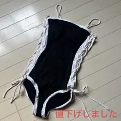 mikomori ワンピース水着 ブラック×ホワイトのサムネイル