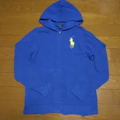 ポロラルフローレン 170cm ジップアップ パーカー 青色 ブルー XL