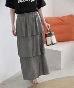 【新品タグ付き】 AMERICAN HOLIC ラメカットティアードスカート