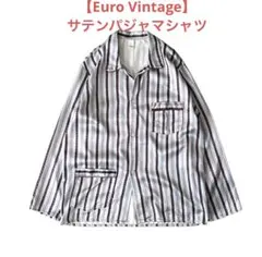 【Euro Vintage】サテンパジャマシャツ　80'sのサムネイル