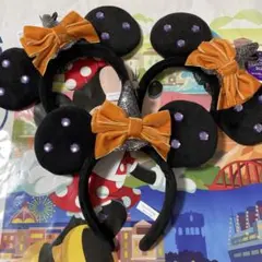 ディズニーハロウィン2024 カチューシャ ハット付き ミニー　3個セット